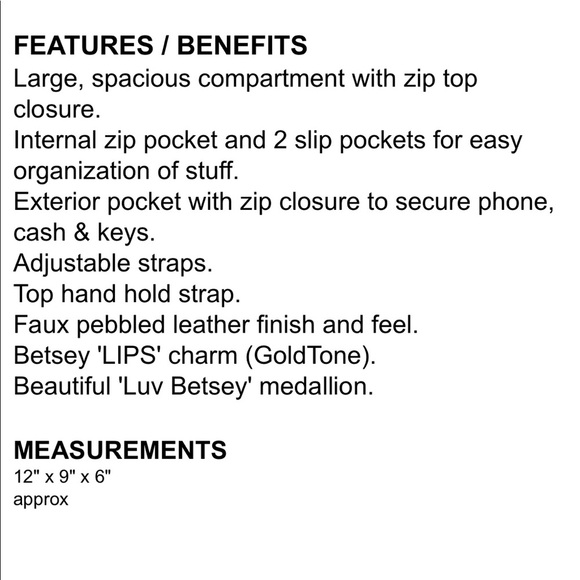 NWT Betsey Johnson Backpack - Picture 5 of 11